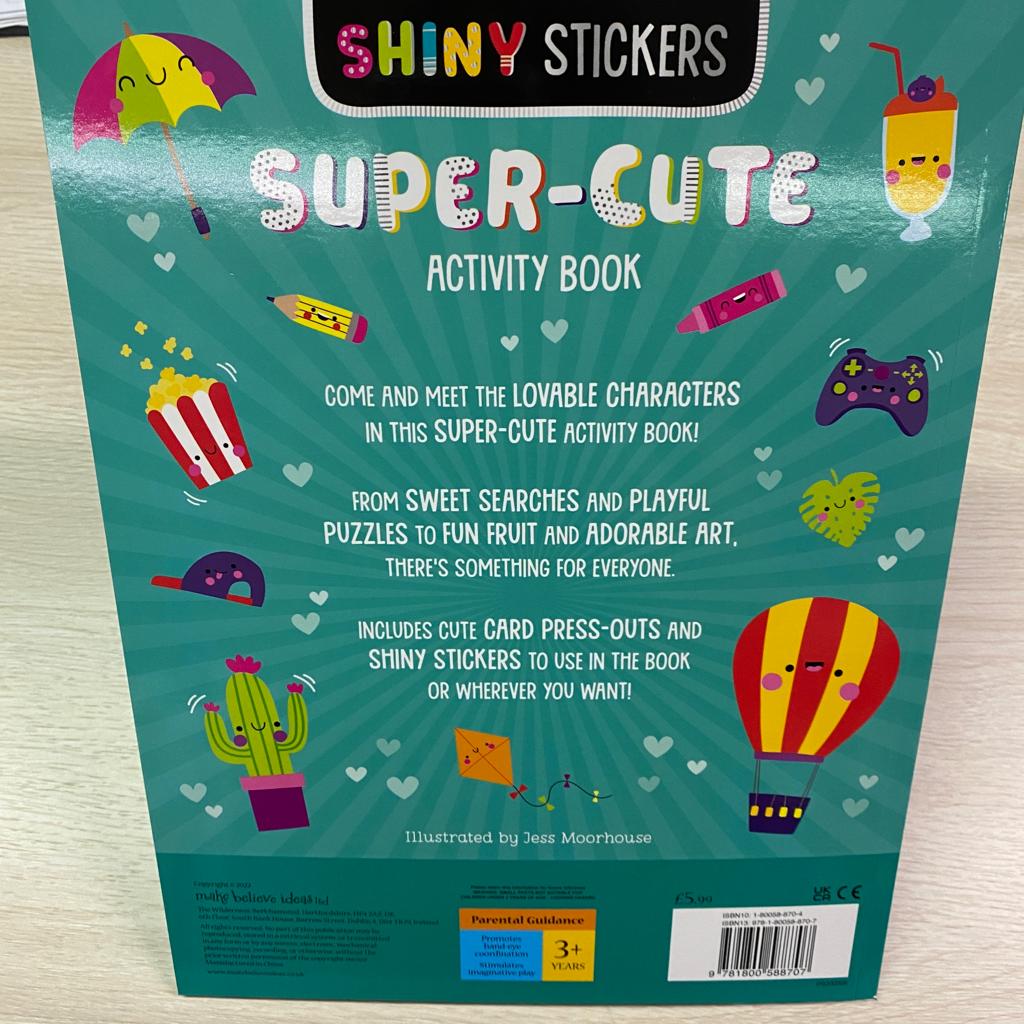 Children Stickers n Puzzles Activity Book | Super Cute Shiny Stickers | Suitable for Age 3 and Above | Great for Learning, Motor Skills n Brain Development