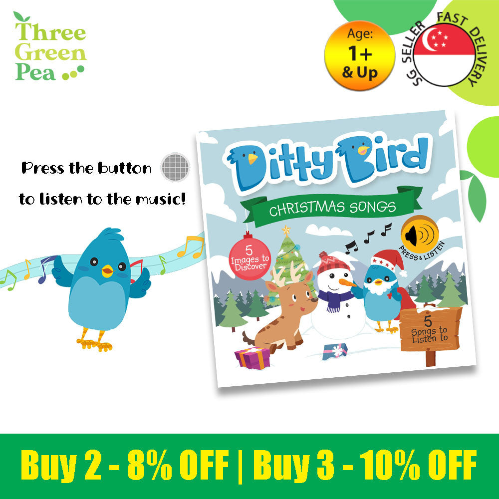 Ditty Bird Christmas Songs Book [Authentic] - Audio Sound Book for Children Ages 1+ Ready Stocks [B1-3 OTHERS]