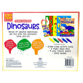 Children Activity Box Set | Dinosaurs Spray Pen Art | Fun / Interactive | Suitable for Age 5 yo and above