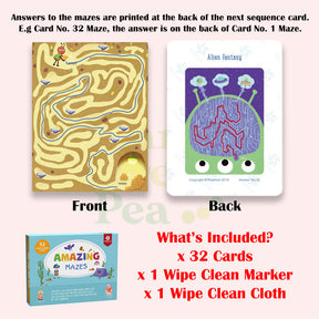 Pinwheel Early Learning Wipe Clean Activity Card Games - Interactive Brain Development Games for Ages 3+ | Brain Teaser/Totally Dotty/Amazing Mazes/Word Search | Great Gift Idea for Children