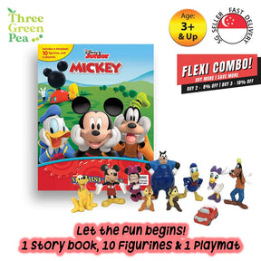 My Busy Book - Disney Mickey Mouse Clubhouse 10 Figurines, 1 Playmat and 1 Story Board Book Great Gift Ideas for Children [B1-1]