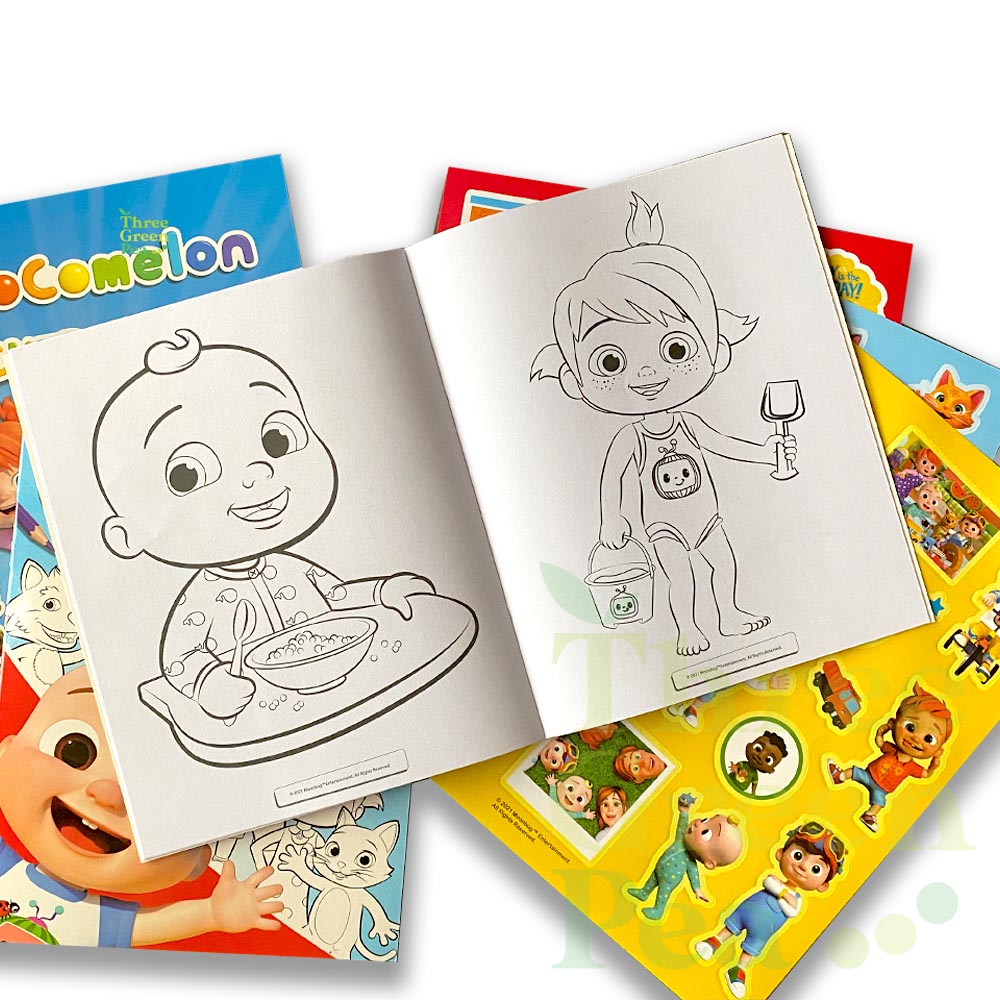 CoComelon Activity Pack with 3 Books and 100+ Stickers