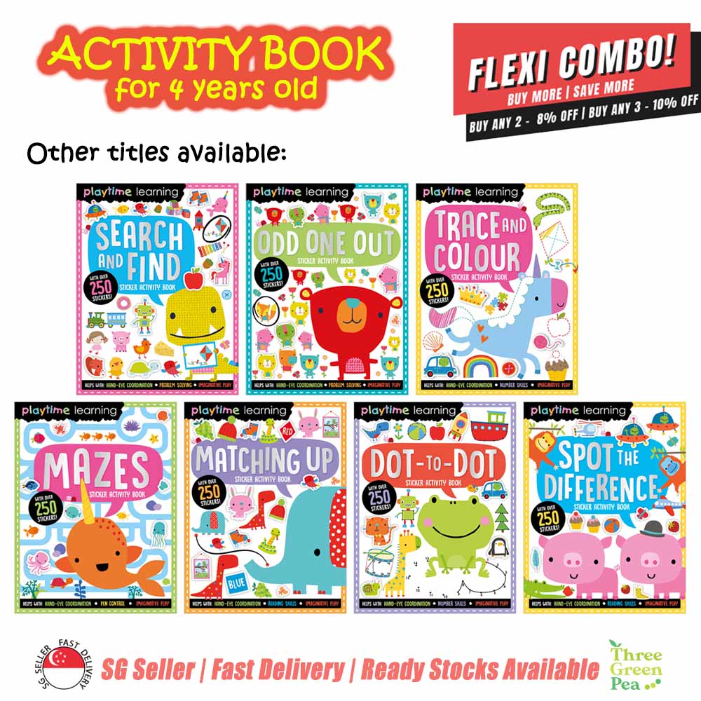 Children Activity Books | Playtime Learning - Mazes / Spot the Difference / Search and Find / Dot-to-dot / Trace and Colour / Odd One Out / Matching Up | Suitable for Ages 4 and Up