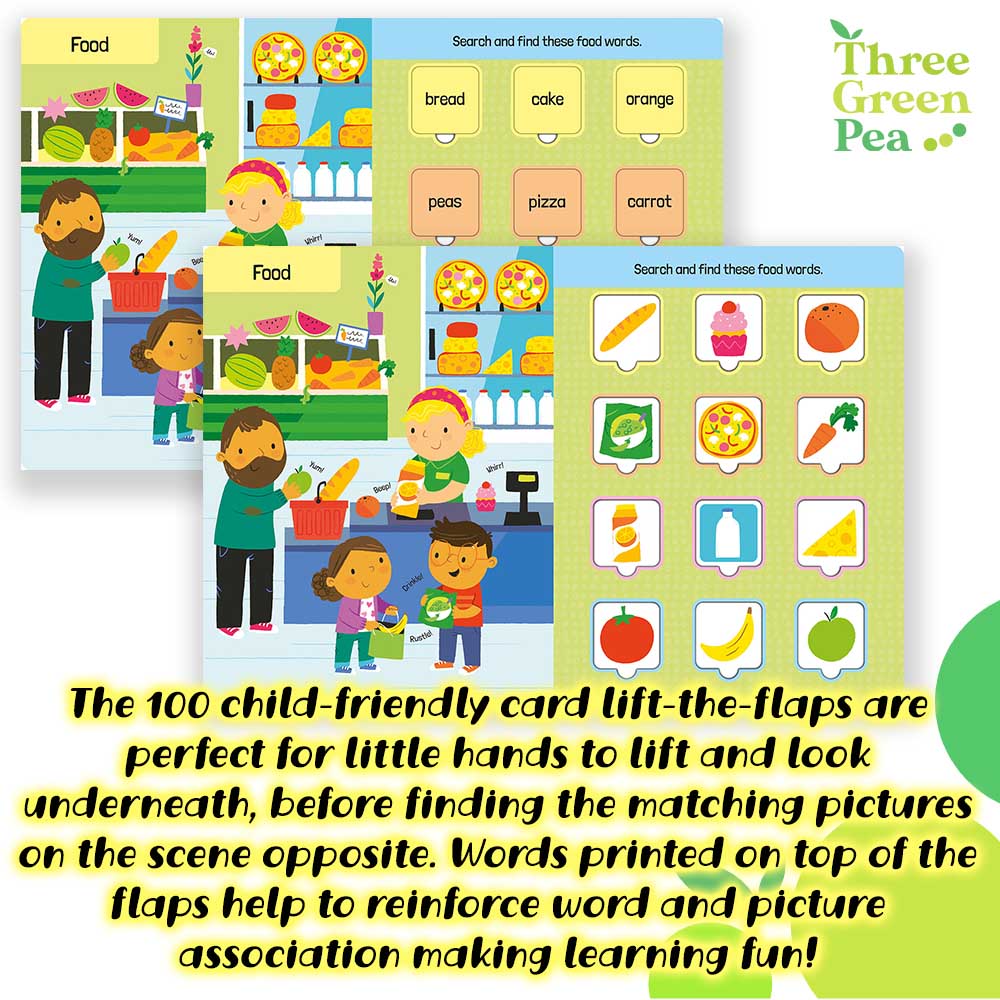 First 100 Words Lift-the-Flap Board Book for Children | Suitable for Ages 1 to 5