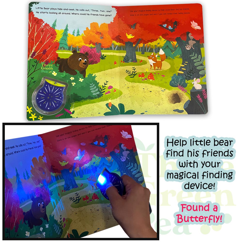 Children Interactive Board Books | Hide and Seek - Forest Friends/Underwater Animals/Awesome Dinosaurs/Magical Adventure | Suitable for Age 4-6 [B1-2]