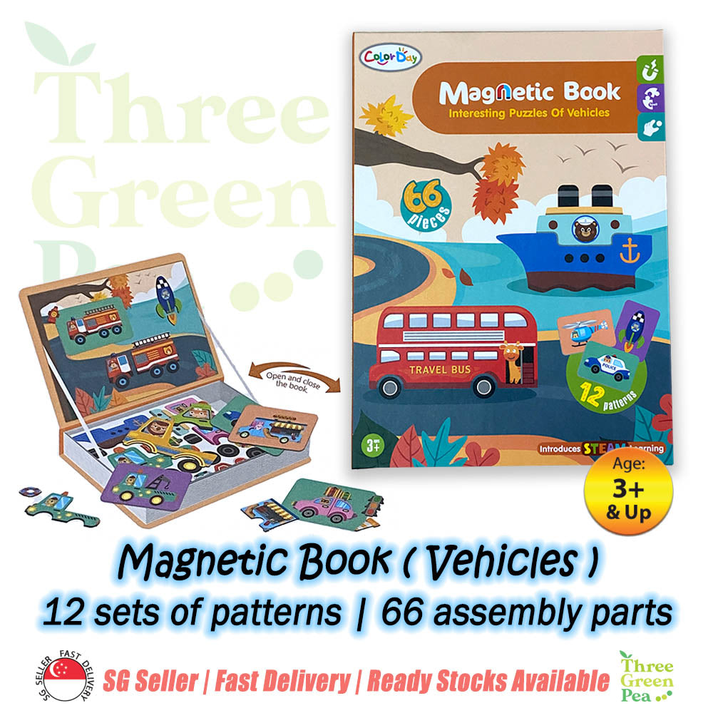 Magnetic Book Toy for Children Age 3 and above [Pretend Play] | Animal Magnet | Girl Costume | Boy Costume | Vehicles Magnet | Learn Alphabet | Learn Geometric | Traffic - Great Gift Ideas
