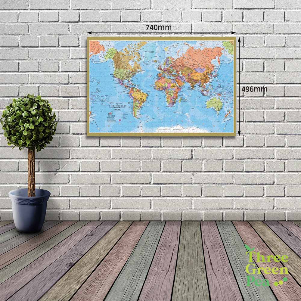 Jigsaw Puzzle for Adults - 500 pieces World Map / Flags of the World (Puzzlebilities) - Great Gift Ideas [B2-1]