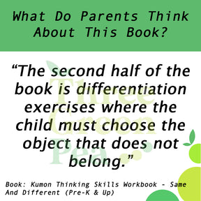 Kumon Thinking Skills Workbook - Same and Different / Differentiation (Pre-K and Up)