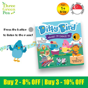 Ditty Bird Music To Dance To Sounds Book [Authentic] - Audio Sound Book for Children Ages 1+ Ready Stocks [B1-3 OTHERS]