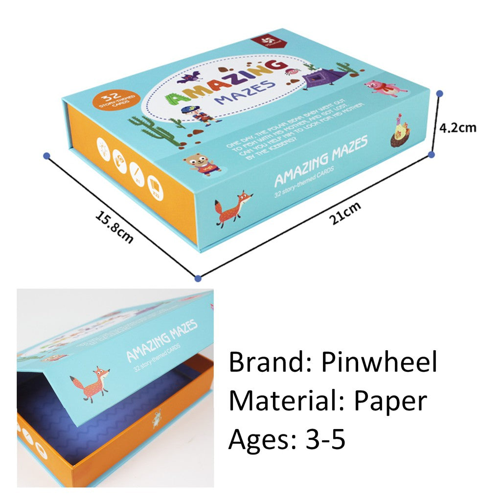 Pinwheel Early Learning Wipe Clean Activity Card Games [Bundle of 4] - Interactive Brain Development Games for Ages 3+