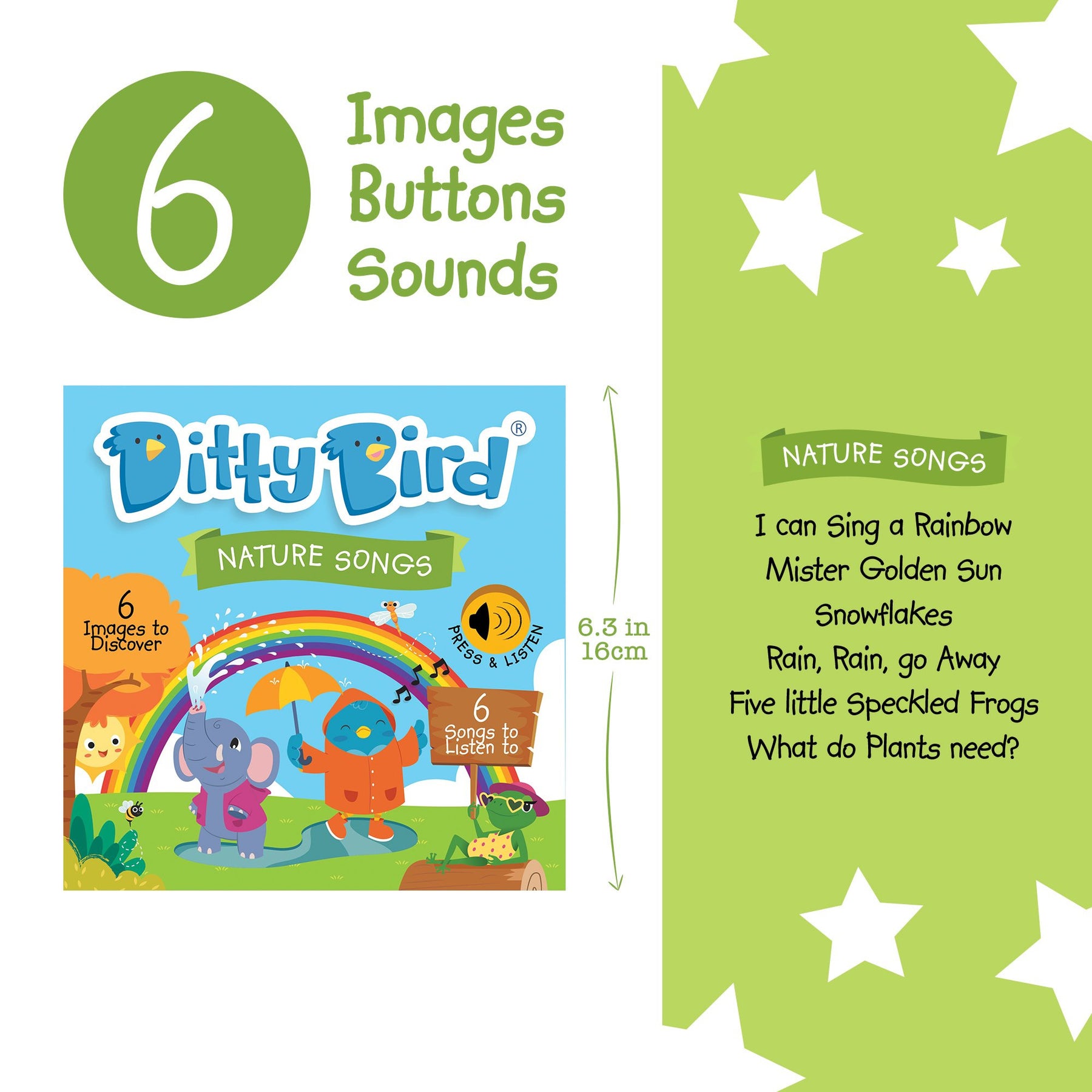 Ditty Bird Nature Songs Sounds Book [Authentic] - Audio Sound Book for Children Ages 1+ Ready Stocks [B1-2]