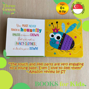 Touch and Feel Book Never Touch a Spider Children Board Book for babies [B1-1]
