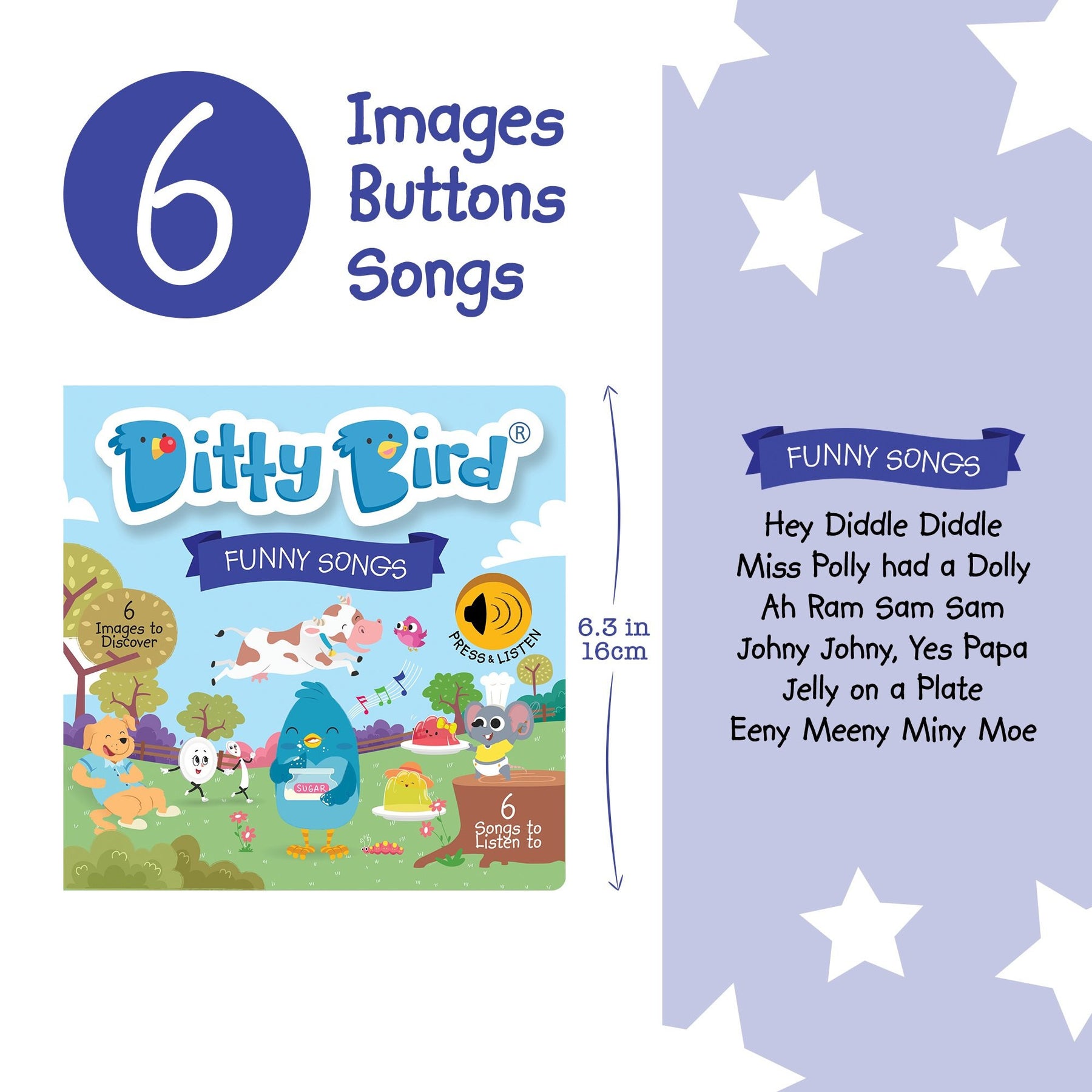 Ditty Bird Funny Songs Sounds Book [Authentic] - Audio Sound Book for Children Ages 1+ Ready Stocks [B1-2]