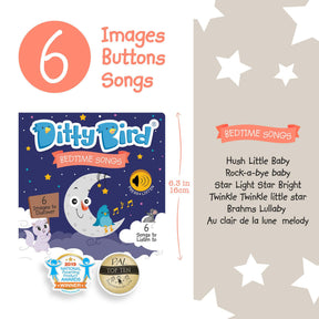 Ditty Bird Bedtime Songs Book [Authentic] - Audio Sound Book for Children Ages 1+ Ready Stocks [B1-2]