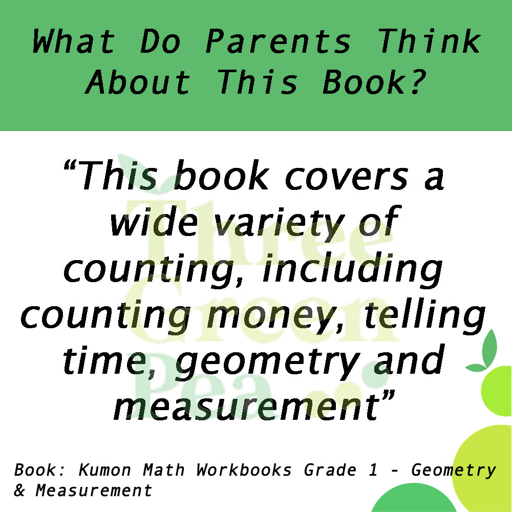 Kumon Math Workbooks Grade 1 - Geometry & Measurement [C1-3]