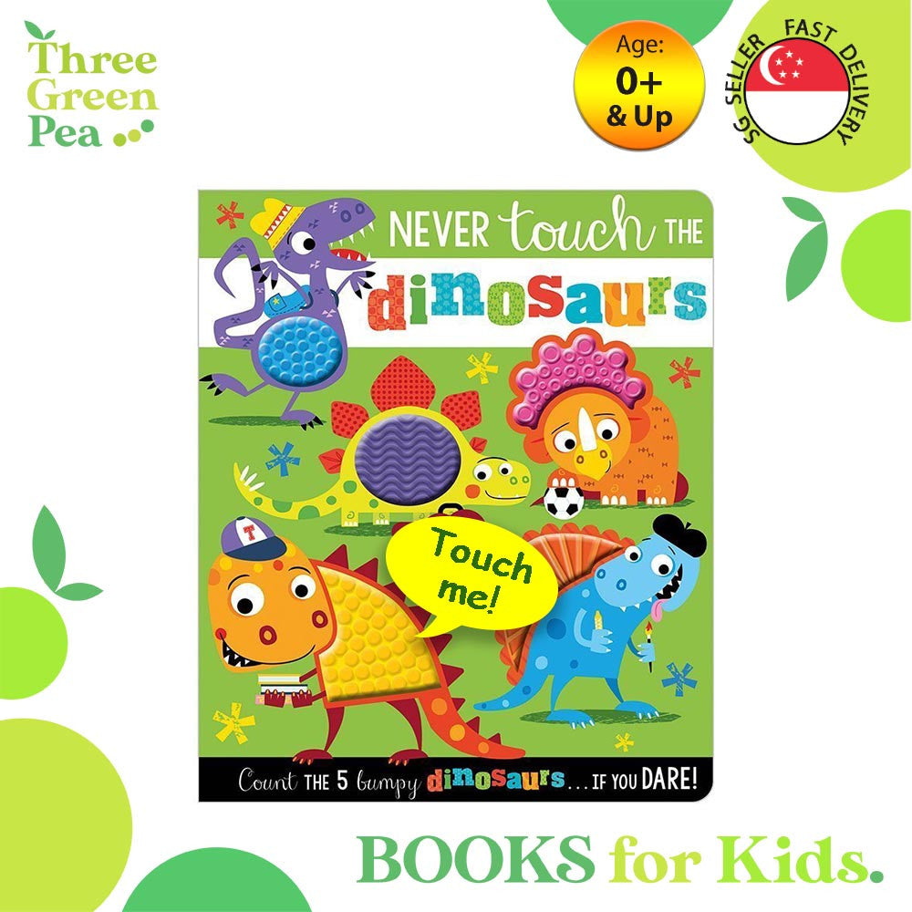 Touch and Feel Book Never Touch the Dinosaurs - Children Board Book for babies [B1-1]