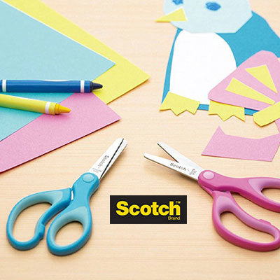 Scissors and Glue for Children Art and Craft Needs [Bundle Deals] - 3M Scotch Scissors, UHU Glue Stick 8gm, Kyoto White Glue 100ml | Suitable for Ages 4+