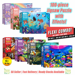 Jigsaw Puzzle for Children - 100 Pieces Puzzle with Unique Effects | Suitable for Ages 6 and above