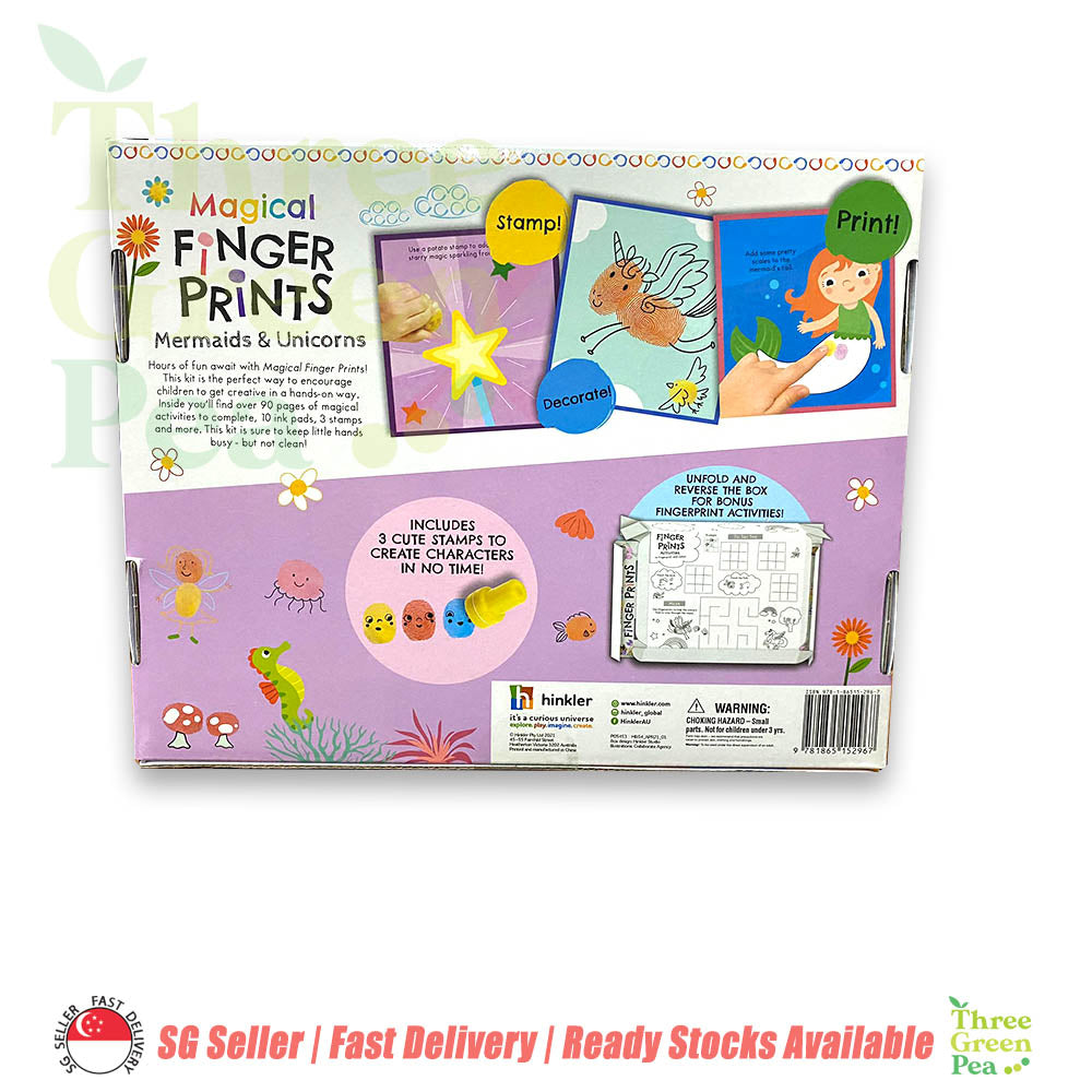 Children Activity Box Set | Awesome Finger Prints (Farm and Dinosaurs / Mermaids and Unicorns) | Great Gift Ideas for Children Age 3 and above