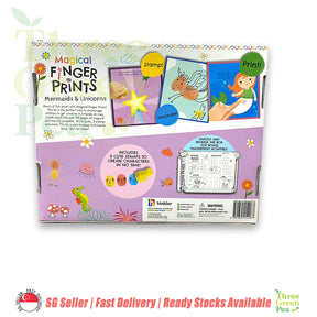 Children Activity Box Set | Awesome Finger Prints (Farm and Dinosaurs / Mermaids and Unicorns) | Great Gift Ideas for Children Age 3 and above