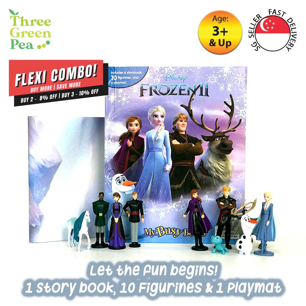 My Busy Book - Frozen 2 | 10 Figurines, 1 Playmat and 1 Story Board Book | Great Gift Ideas for Children