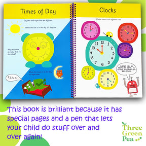 First Time Learning - My Big Wipe Clean Book of Learning Time (Paperback)