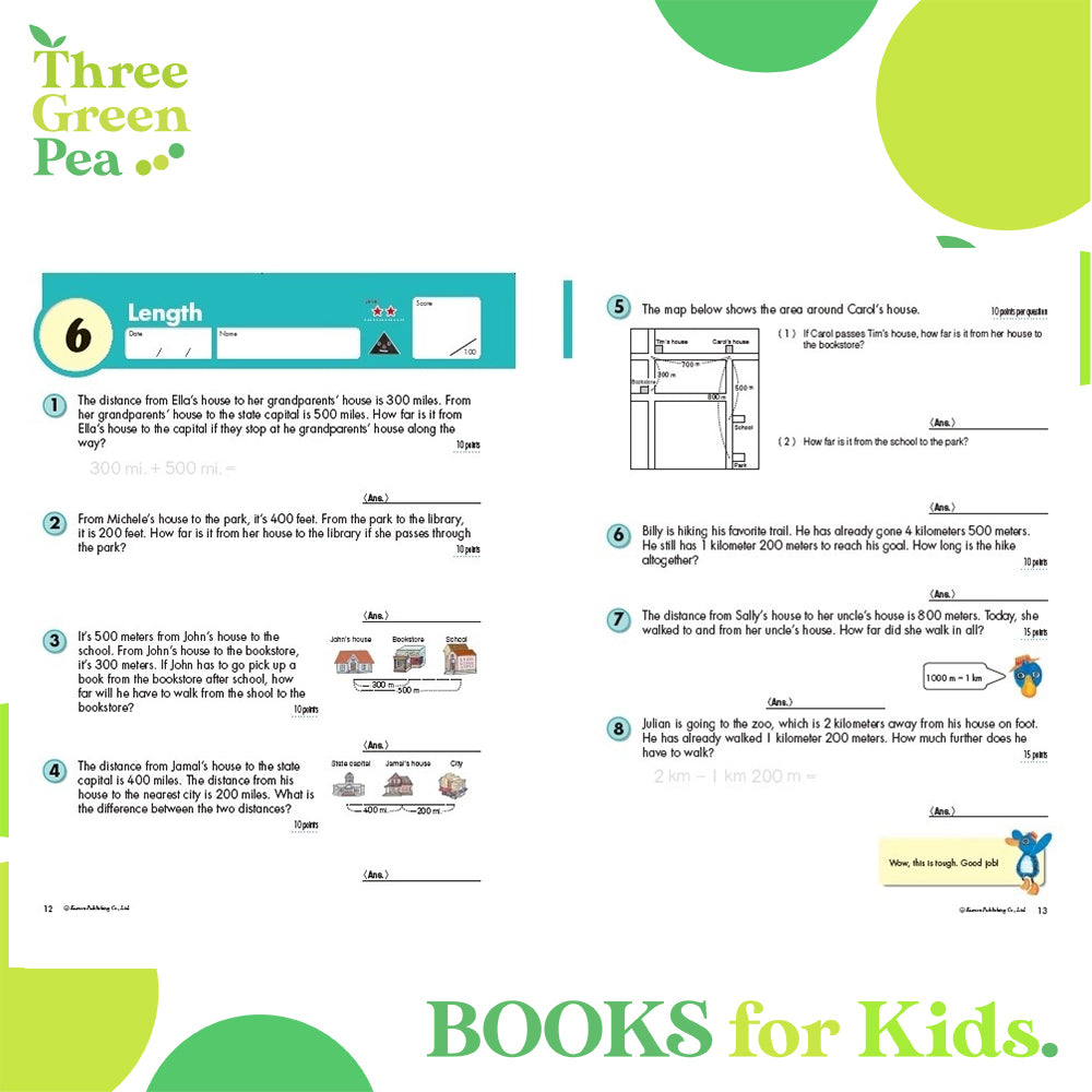 Kumon Math Workbooks Grade 3 WORD PROBLEMS