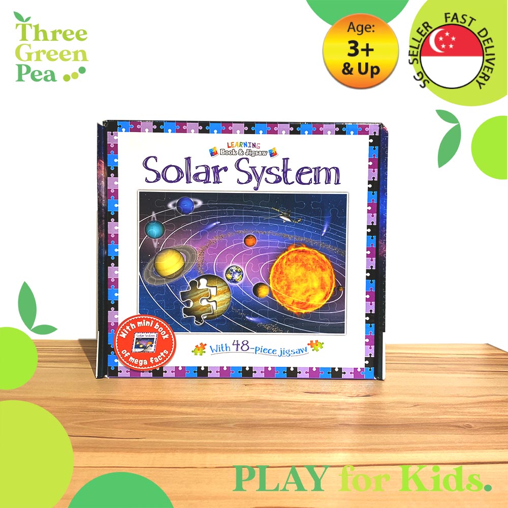 Learning Book and Jigsaw - Solar System for Children Age 3 and above