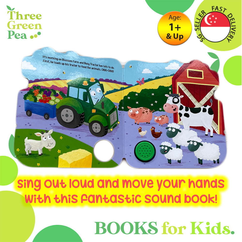 Shaped Sound Board Books for Toddlers : Busy Tractor - Read-Along Storybooks - For Babies & Toddlers