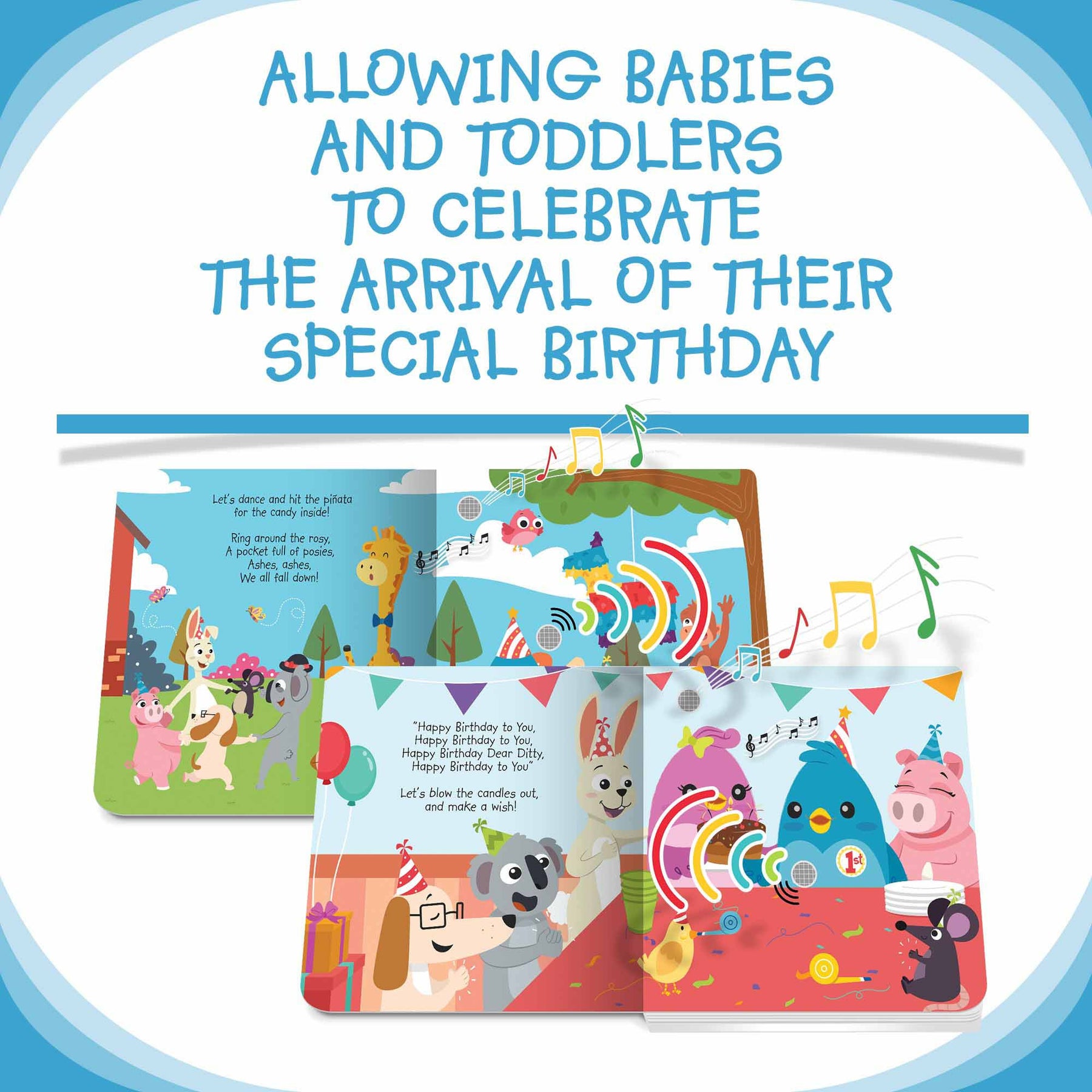 Ditty Bird Farm Happy Birthday Songs Book [Authentic] - Audio Sound Book for Children Ages 1+ Ready Stocks [B1-3 OTHERS]