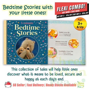 Children Books - 5-minute Bedtime Stories | Hardcover - 160 pages | Reading age from babies to 6 years old [B3-4]
