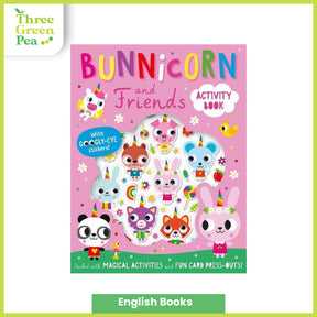 Children Stickers n Puzzles Activity Book | Bunnicorn n Friends with Googly-eye Stickers | Suitable for Age 3 and Above | Engaging, Motor Skills n Brain Development