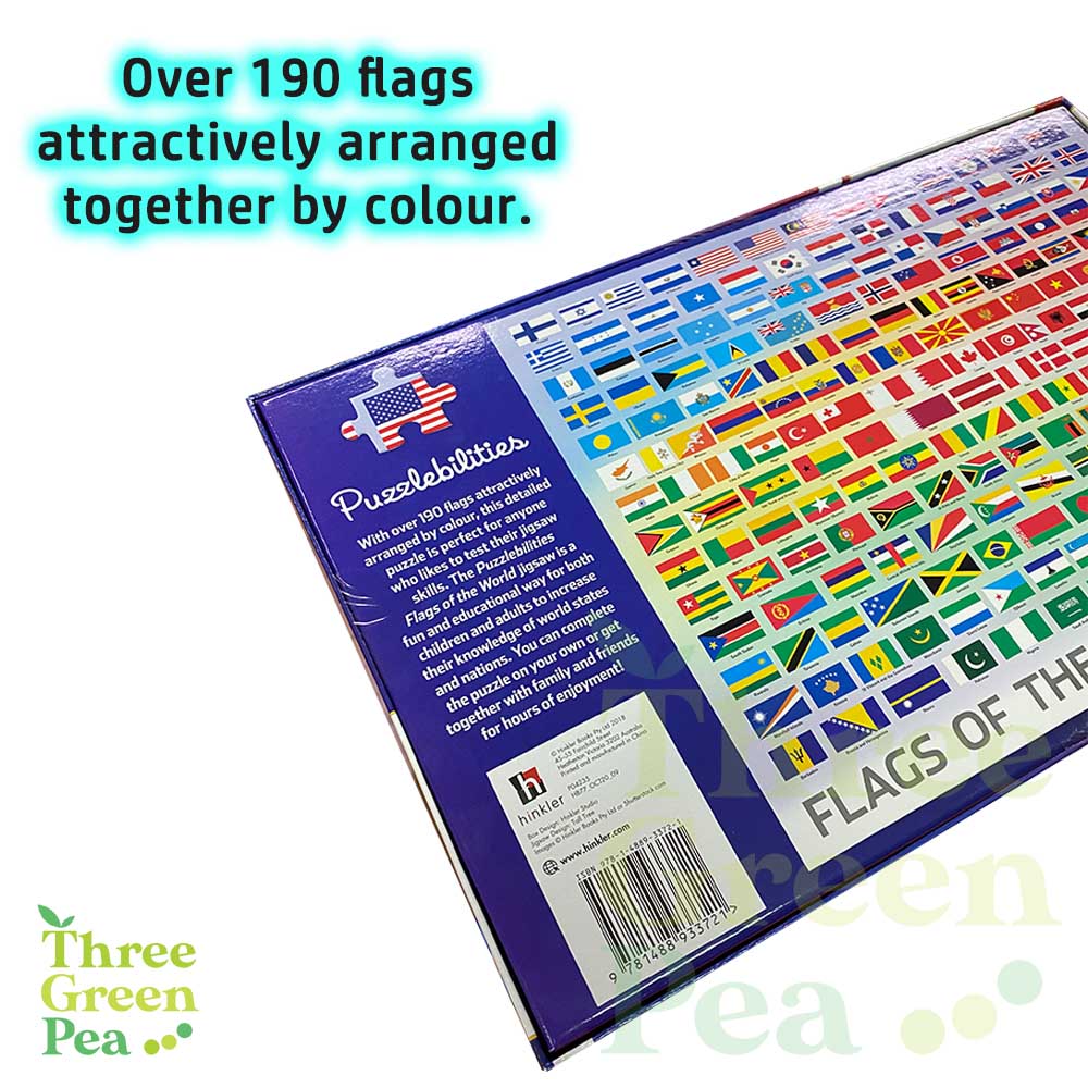 Jigsaw Puzzle for Adults - 500 pieces World Map / Flags of the World (Puzzlebilities) - Great Gift Ideas [B2-1]