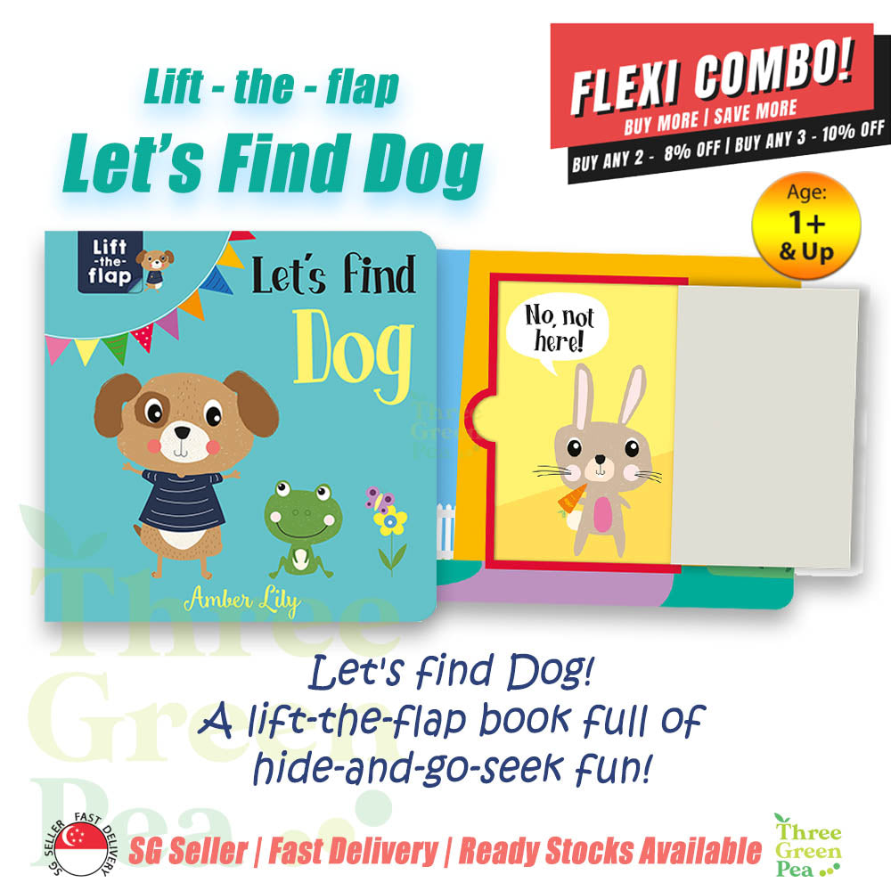 Children Board Books for ages 1 and above | Lift the flap - Let's Find Dinosaurs / Owl / Cat / Dog / Penguin