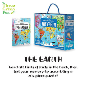 Puzzles for Kids Age 6+ SASSI: 205-Piece Jigsaw Puzzle - Travel, Learn and Explore The Space/Earth/Human Body [B2-3/4/5]