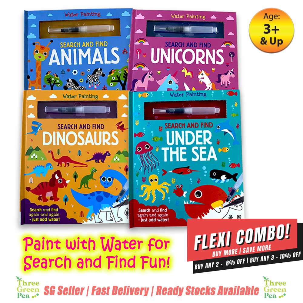 Water Painting for Kids | Search and Find - Dinosaurs / Animals / Under the Sea / Unicorns | Suitable for Age 3 and above | Develop Motor Skills