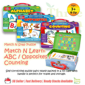 Puzzle for Toddlers - Match N Snap Puzzles in Lunchbox Tin (Counting) | 30 Self-Correcting Puzzle Pairs | Suitable for Age 3-6