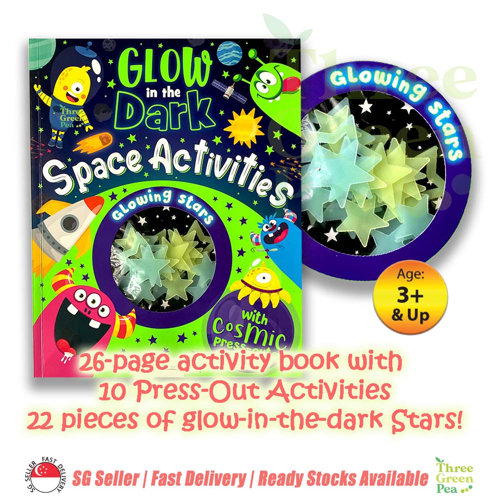 Children Book: Space Activities with Glowing Stars (Glow-in-the-dark) | 10 Pages of Press-Out Activities | Suitable for Age 3+