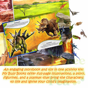 My Busy Book - Dinosaurs | 10 Figurines, 1 Playmat and 1 Story Board Book | Great Gift Ideas for Children