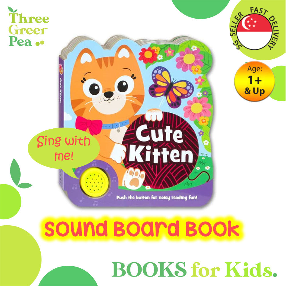 Shaped Sound Board Books for Toddlers : Cute Kitten - Read-Along Storybooks - For Babies & Toddlers