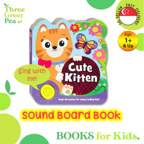 Shaped Sound Board Books for Toddlers : Cute Kitten - Read-Along Storybooks - For Babies & Toddlers