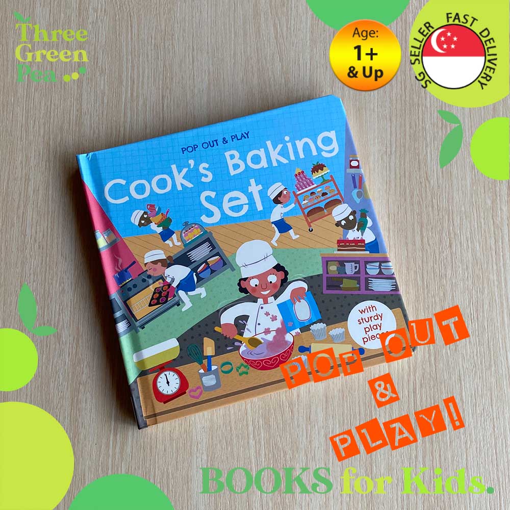 Pop Out and Play Children Board book - Cook's Baking Set - Suitable for children age 1 and above