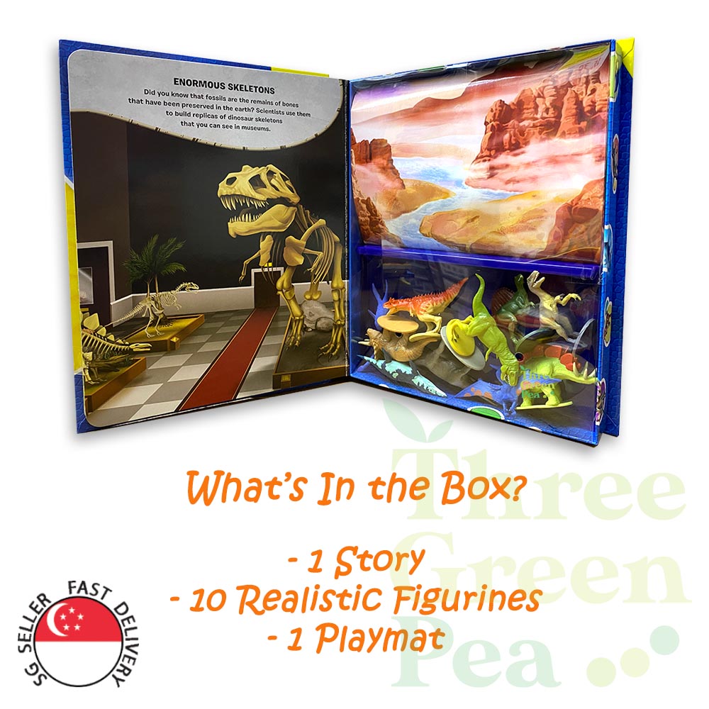 My Busy Book - Dinosaurs | 10 Figurines, 1 Playmat and 1 Story Board Book | Great Gift Ideas for Children