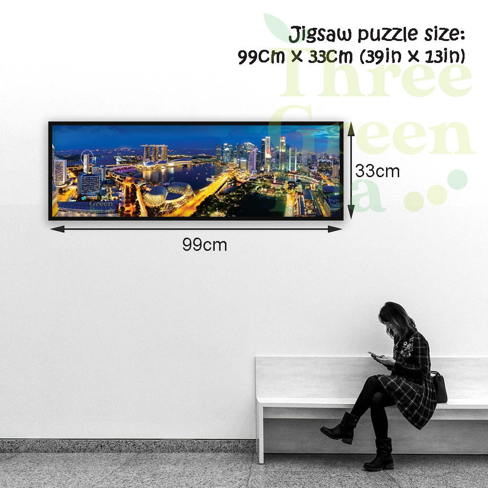 Jigsaw Puzzles for Adults 1000 pieces Panoramic View of Singapore, Pulau Ujong Great Family Gifts or Activity [B2-1]
