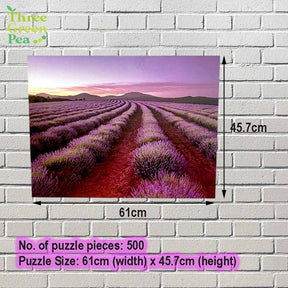 Jigsaw Puzzle (Scented) for Adults - 500 pcs Lavender Fields (with Lavender Scent) - Great as Gift Ideas [B2-1]