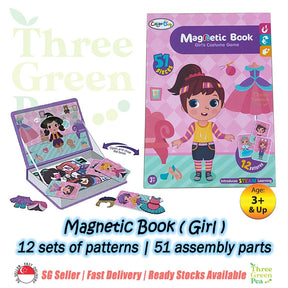 Magnetic Book Toy for Children Age 3 and above [Pretend Play] | Animal Magnet | Girl Costume | Boy Costume | Vehicles Magnet | Learn Alphabet | Learn Geometric | Traffic - Great Gift Ideas